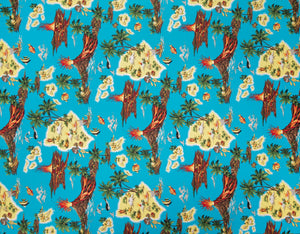 HJA-035 Turq  Trendtex Fabrics Cotton Poplin trendtexfabrics.myshopify.com TrendtexFabrics