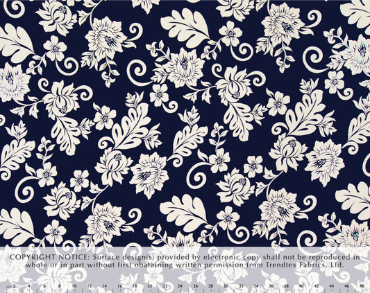 NL180921 Navy Short Yardage (Rayon Poplin) (2 Yards) Trendtex Fabrics Short Yardage Sale trendtexfabrics.myshopify.com TrendtexFabrics