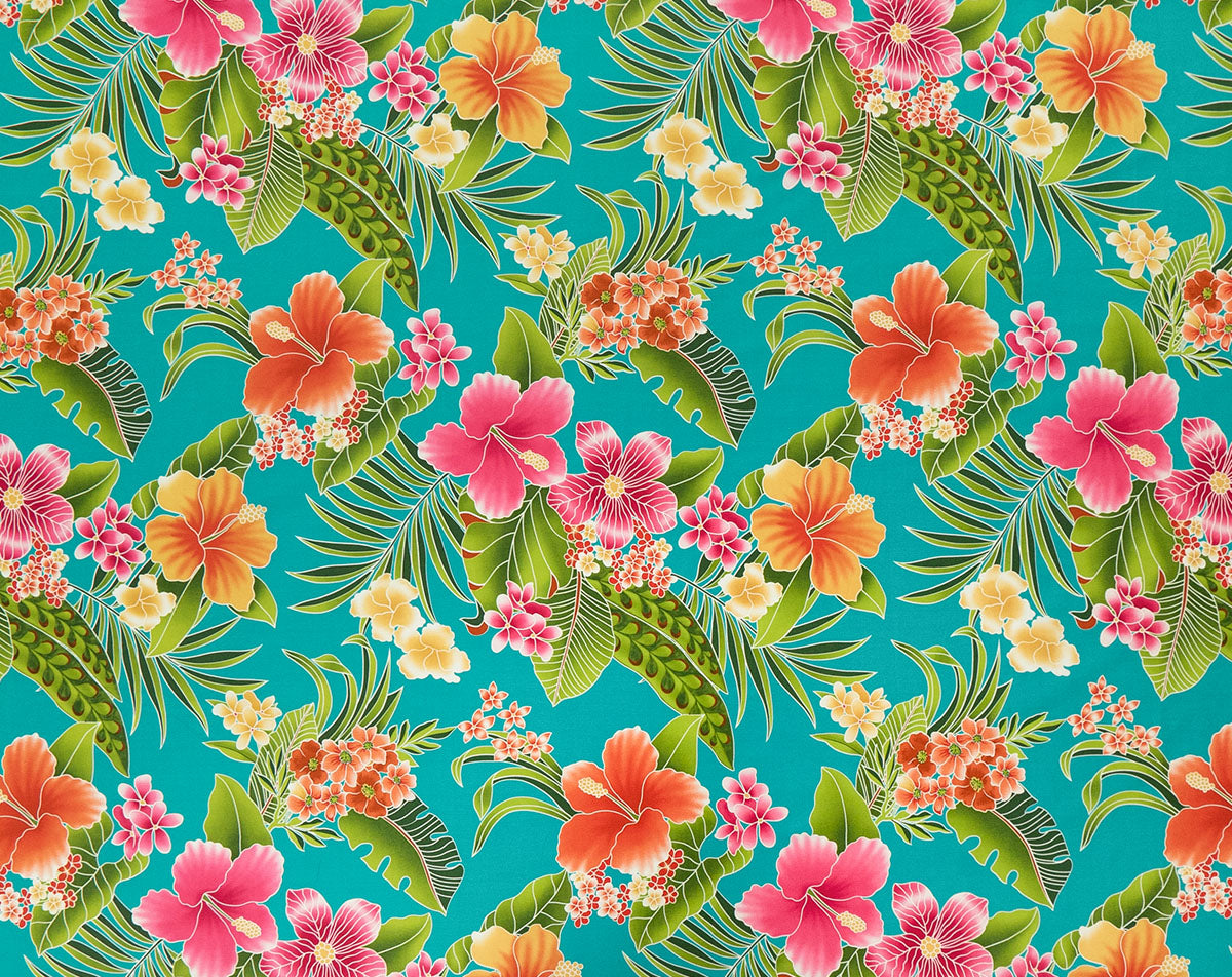 KK-017 Turq  Trendtex Fabrics Cotton Poplin trendtexfabrics.myshopify.com TrendtexFabrics