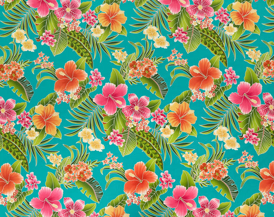 KK-017 Turq  Trendtex Fabrics Cotton Poplin trendtexfabrics.myshopify.com TrendtexFabrics