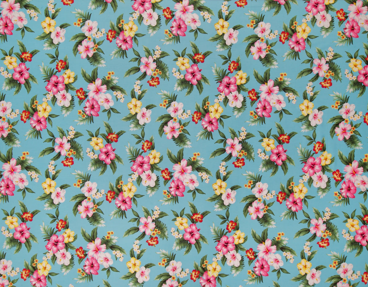 Turqo TKF-066 Turq Tropical Hawaiian Fabric | Fabric by the Yard – Trendtex ...