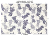 CT-007 Cream/Navy (Cotton Twill) - TrendtexFabrics
