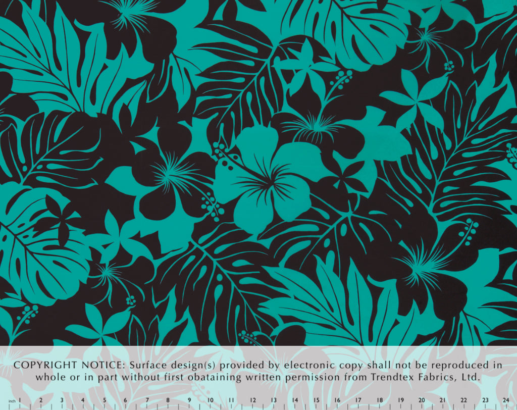 JF-009R2 Black/Teal  Trendtex Fabrics Poly/Spandex trendtexfabrics.myshopify.com TrendtexFabrics